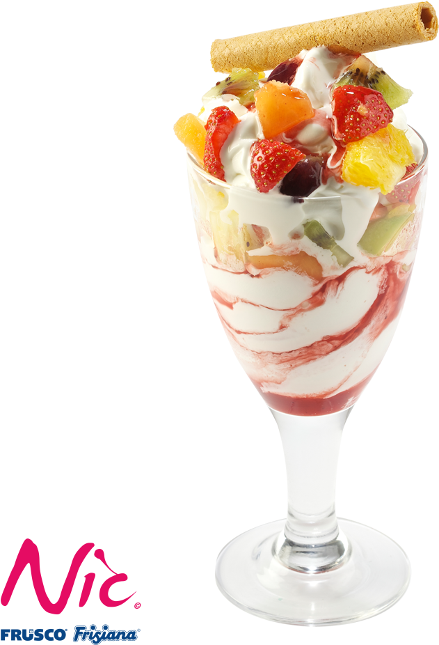 Coupe Fresh Fruit Png-423kb - Fruit Ice Cream Png (1000x1000), Png Download