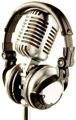Microphone Png Clipart - Microphone And Headphones Png (299x473), Png Download