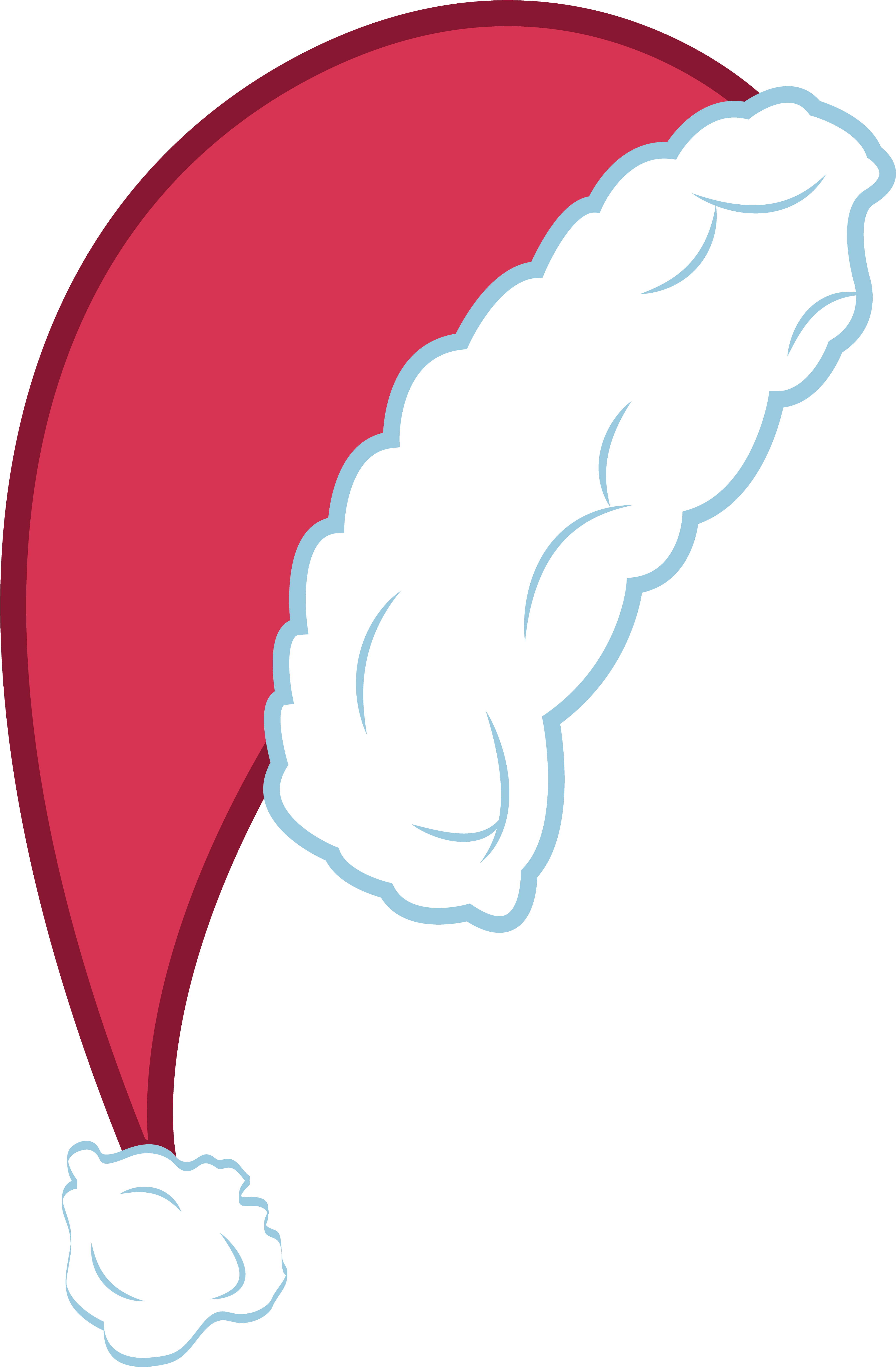 Free Santa Hat Clipart Black And White - Illustration (6667x6667), Png Download