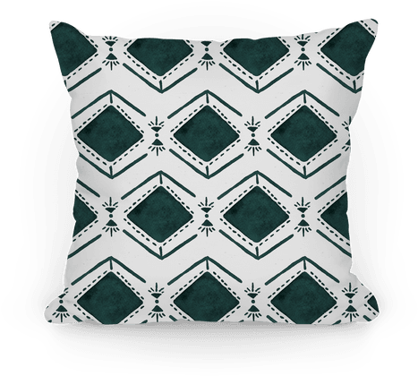 Black And White Watercolor Tribal Pattern Pillow - Cushion (484x484), Png Download