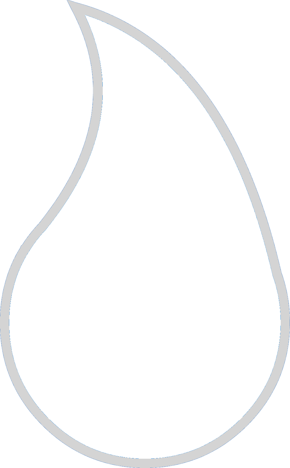 Snow Teardrop Body - Circle (937x1509), Png Download