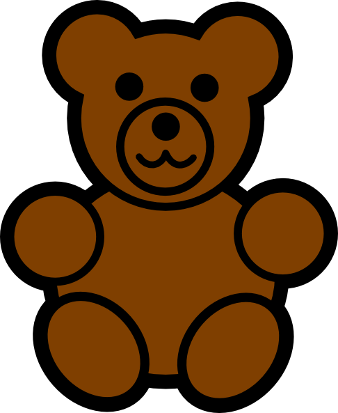 Bear Clipart - Easy Cartoon Teddy Bear (486x593), Png Download