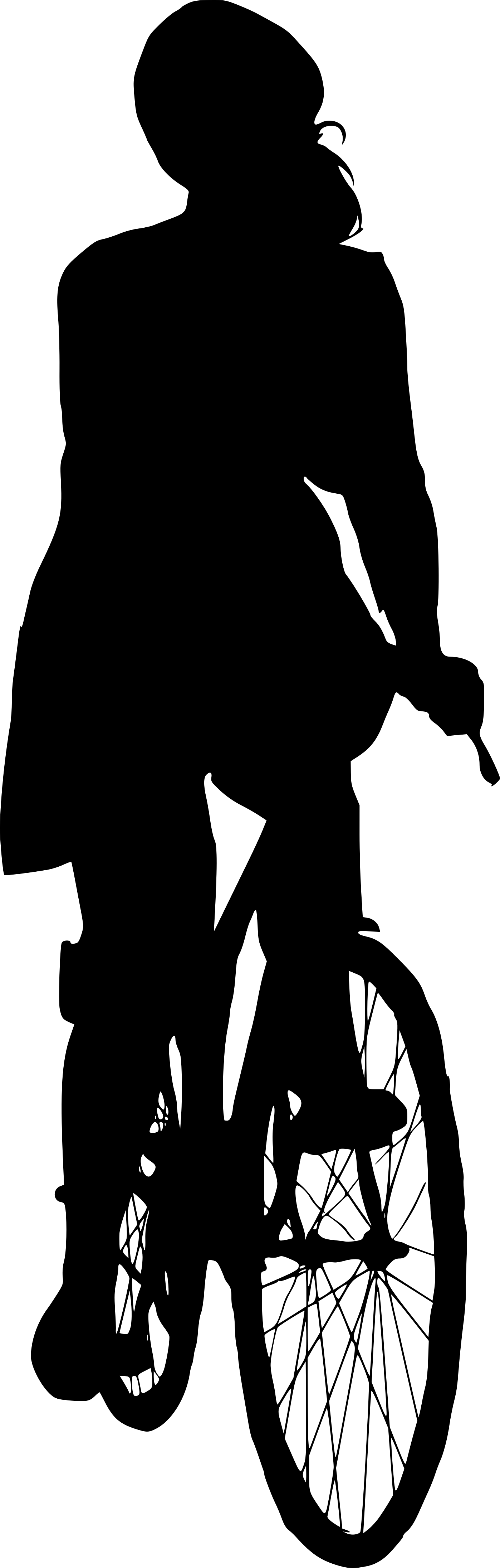 Free Download - Silhouette Bike Png (1398x4380), Png Download