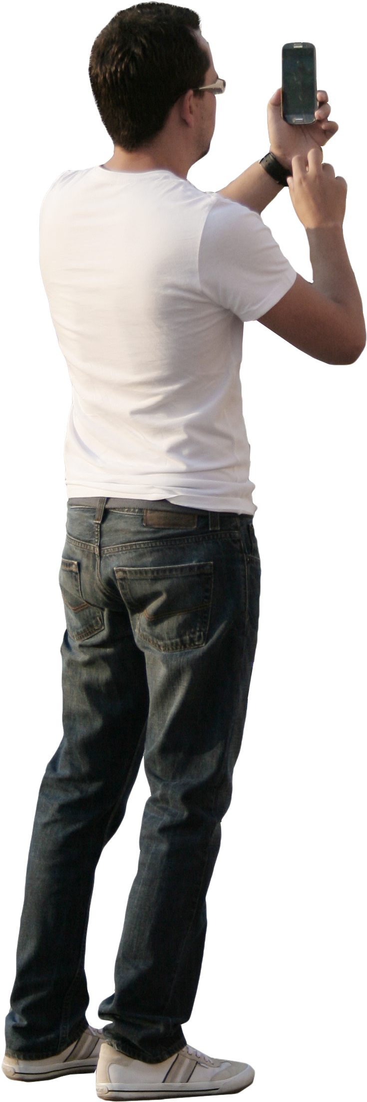 2d People - Man Taking Picture Png (954x2397), Png Download