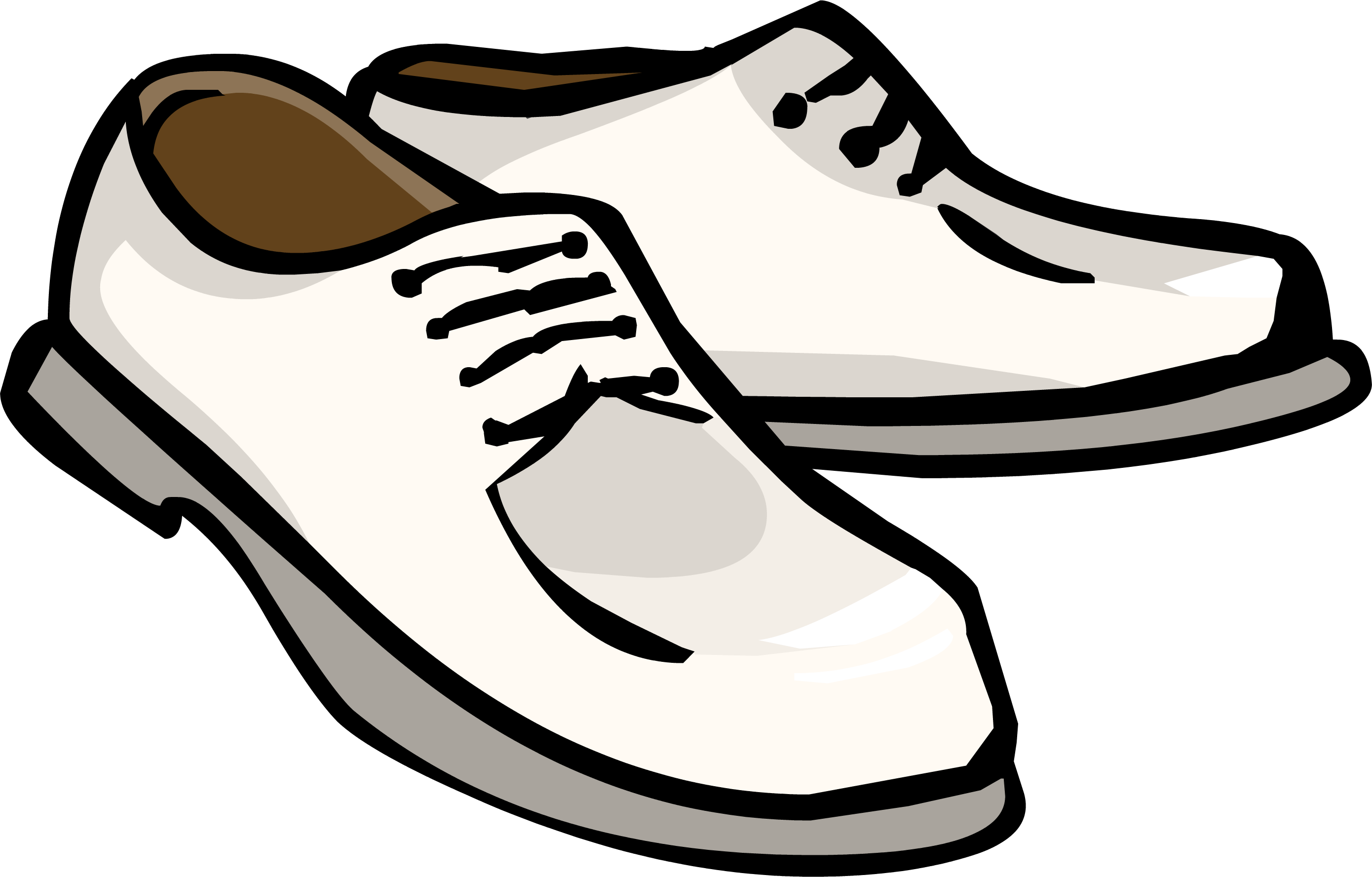 White Dress Shoes - Club Penguin Shoes (2780x1777), Png Download