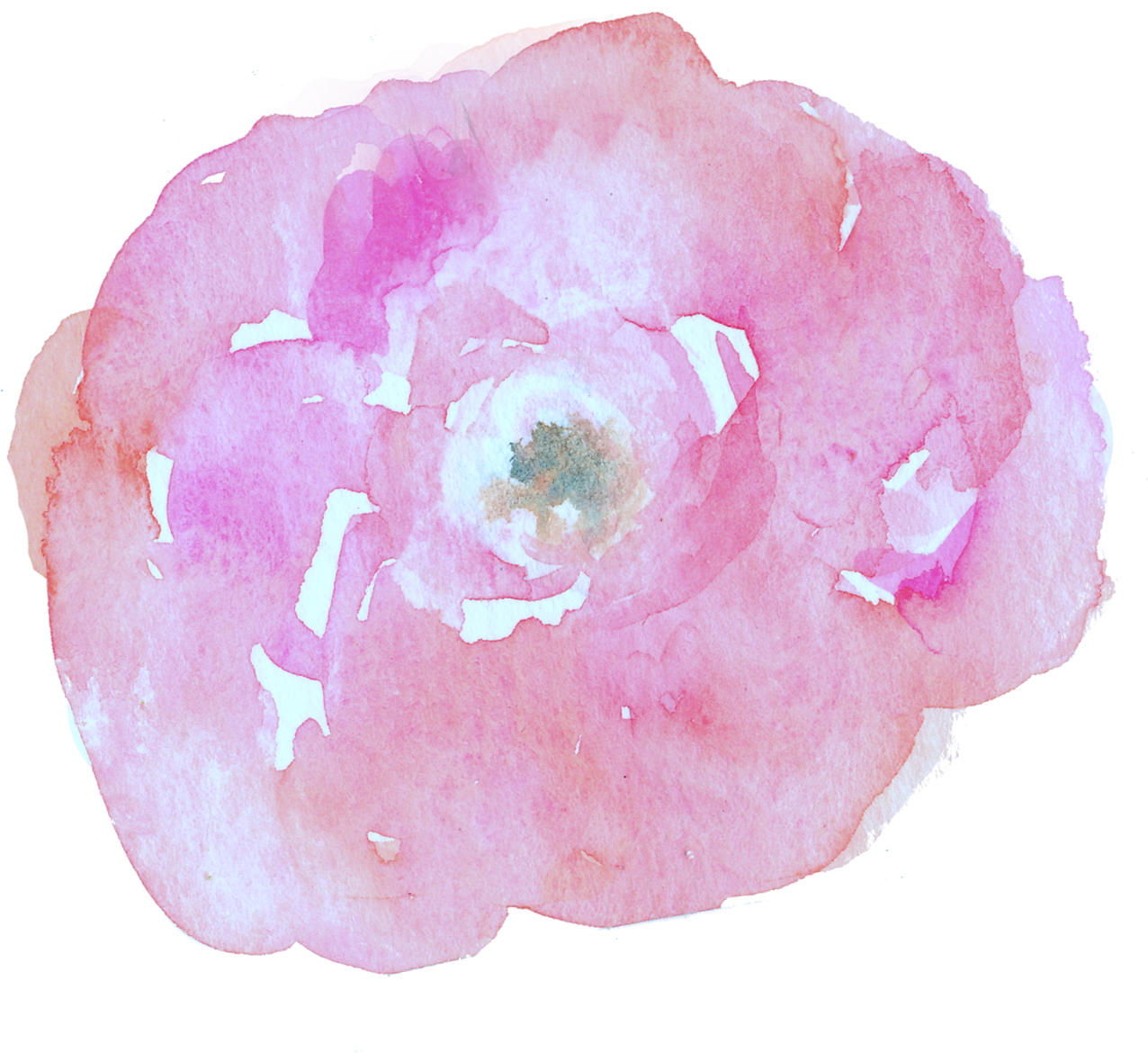 Watercolor Flowers Png - Watercolor Painting (1276x1170), Png Download
