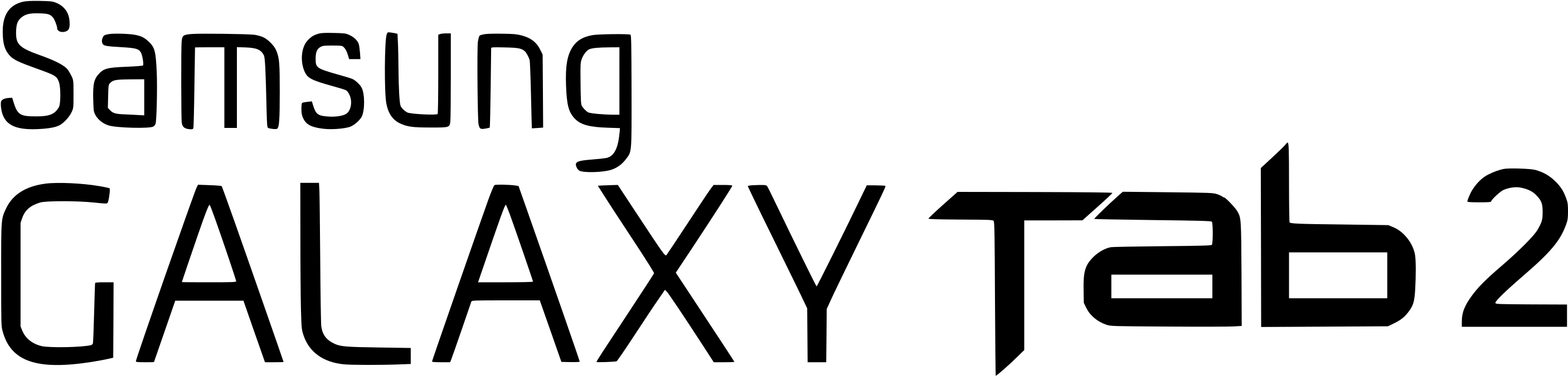 Galaxy Tab 2 Logo - Samsung Tab 2 Logo (3139x941), Png Download