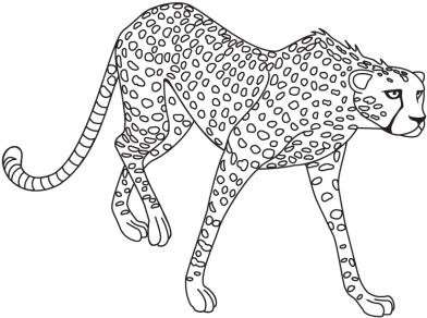 Download Png Image Report - Black And White Clipart Jaguar (500x319), Png Download