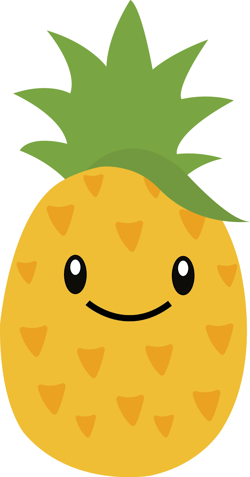 Pineapple Png Download - Pineapple Png With Face (832x1585), Png Download