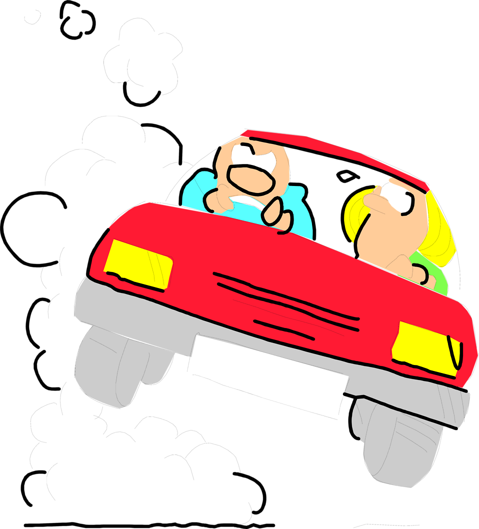 Free Stock Photo - Crazy Driving Clip Art (958x1058), Png Download