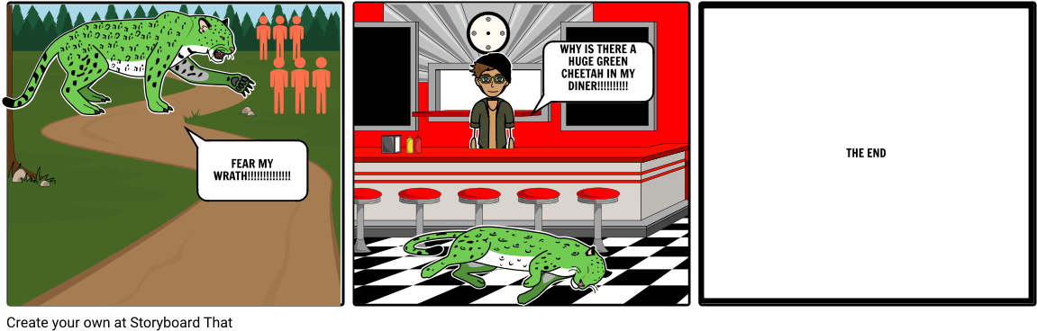 Attack Of The Giant Jaguar - Cartoon (1164x385), Png Download