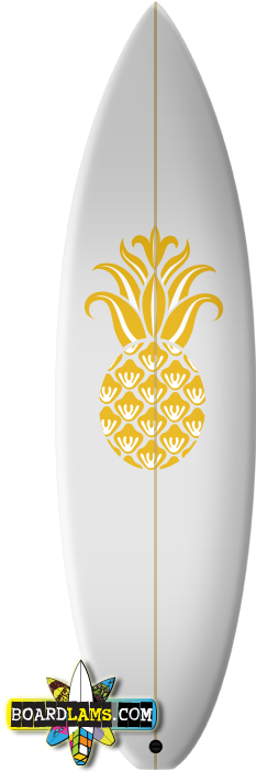 Solo Pineapple - Surfing (305x727), Png Download
