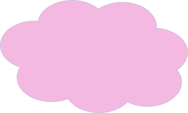 Pink Cloud Clip Art Clipart Free Download - Pink Cloud Clip Art (600x361), Png Download