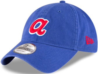 Atlanta Braves Mlb New Era 9twenty Core Classic Adjustable - Blue Jays Dad Hat (480x270), Png Download