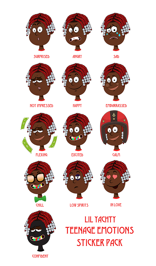 Double Tap To Zoom - Lil Yachty Stickers (1000x1000), Png Download