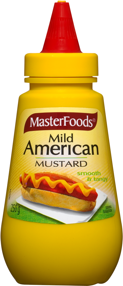 Mild American Mustard - Masterfoods Mild American Mustard (439x1000), Png Download
