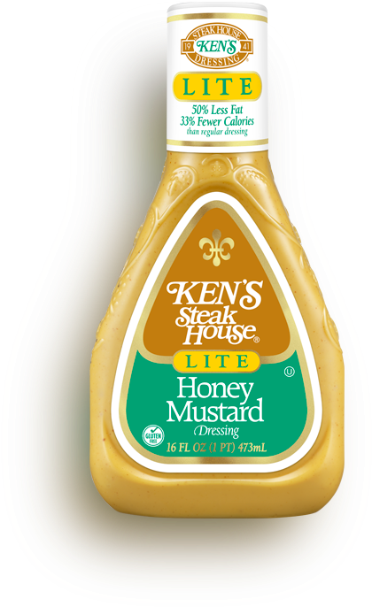 Mustard Flour, Xanthan Gum, Titanium Dioxide, Potassium - Ken's Steak House Dressing, Honey Mustard, Lite - 16 (530x736), Png Download