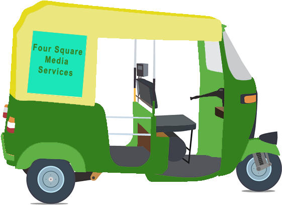 Auto-ads - Rickshaw Advertising (600x440), Png Download