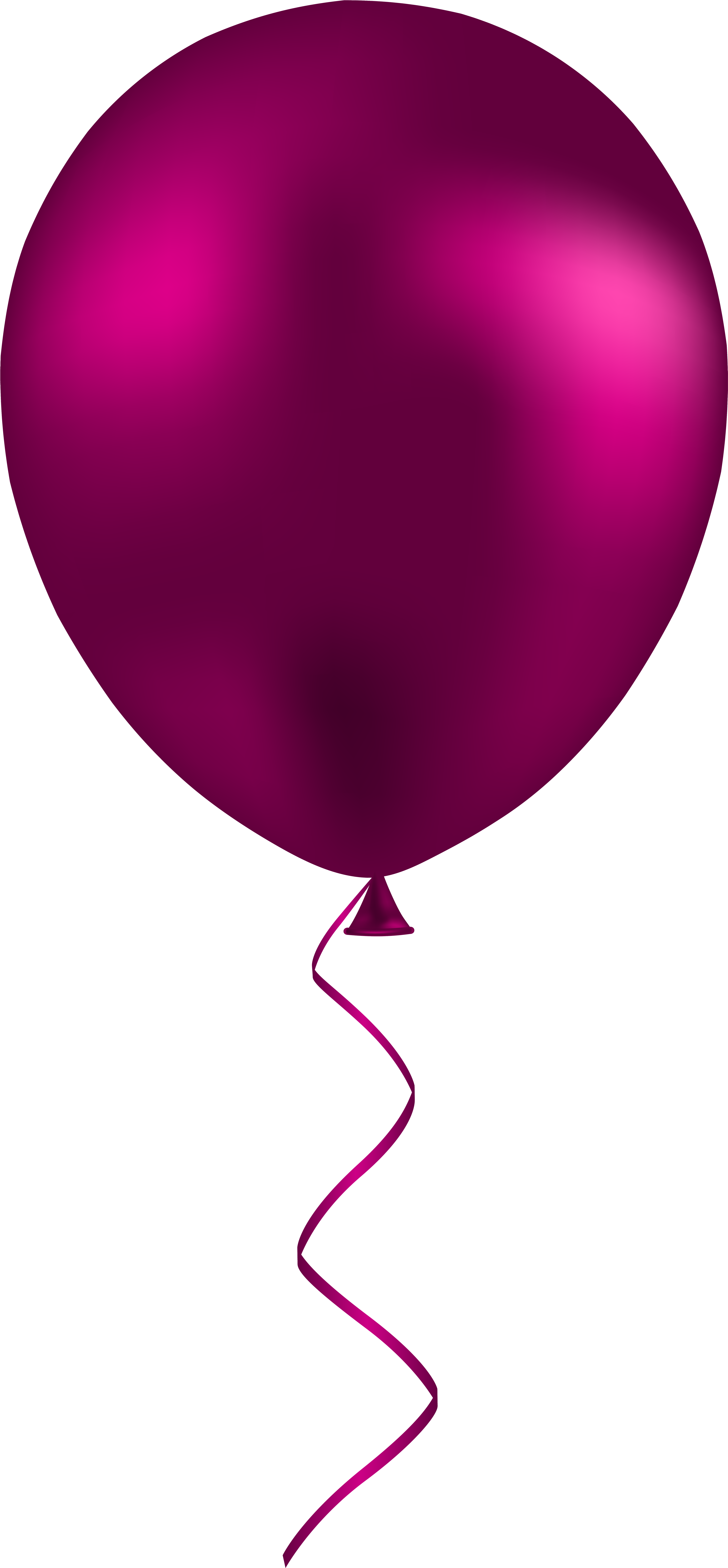 Pink Balloon Png Clip Art - Dark Pink Balloon Png (3711x8000), Png Download