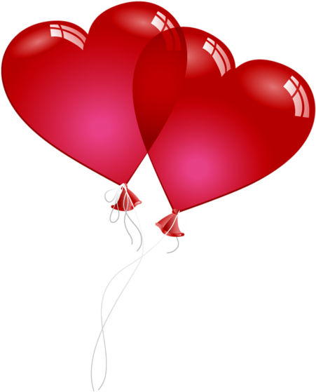 Transparent Red Valentine Baloons Png Picture Pinterest - Valentines Day Heart Balloons (496x600), Png Download
