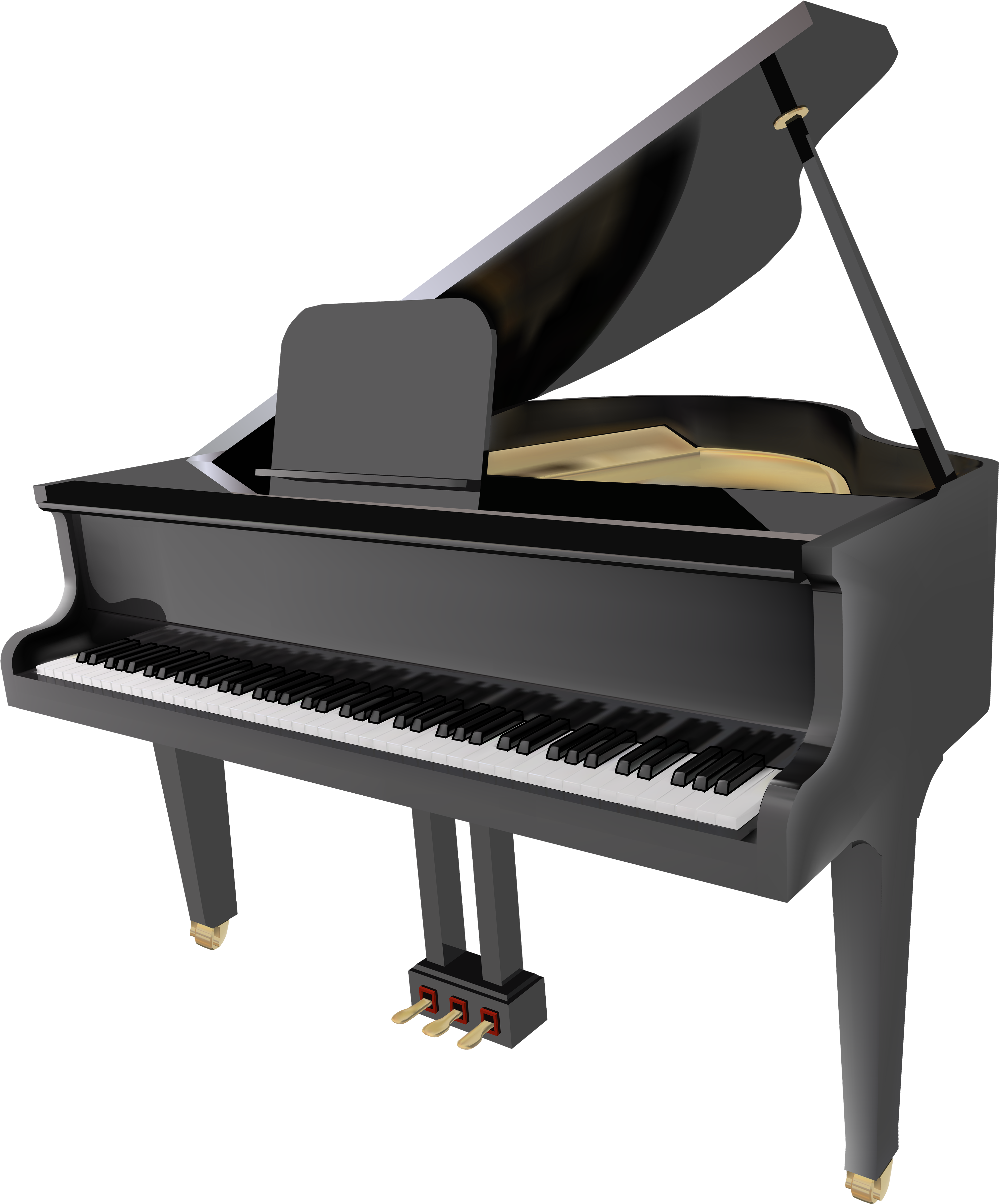 Grand Piano Png Clipart - 300 Progressive Sight Reading Exercises For Piano Large (4186x5000), Png Download