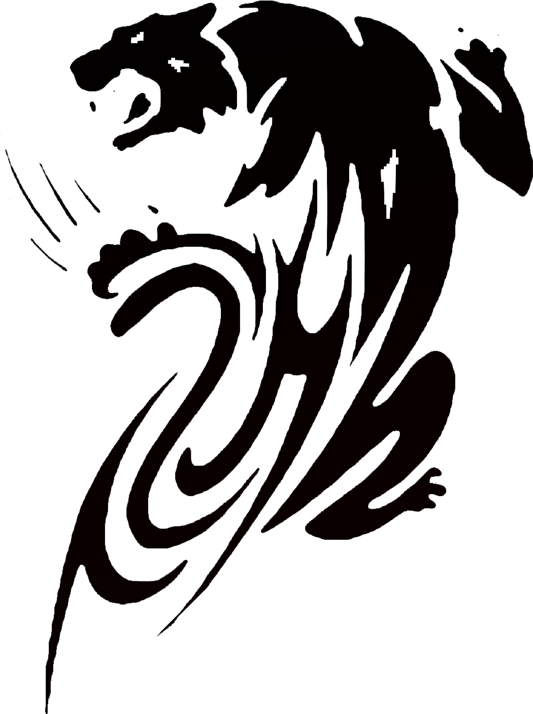 By Radheshyam Prajapat - Black And White Black Panther Tribal Tattoo (1080x1440), Png Download