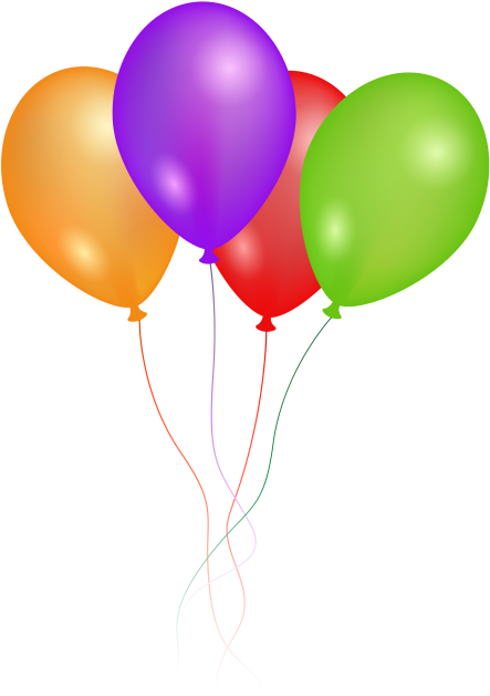 Balloon Png Image - 4 Balloons Png (500x653), Png Download