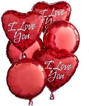 I Love You Ballon Bunch - Love You Balloons (330x370), Png Download