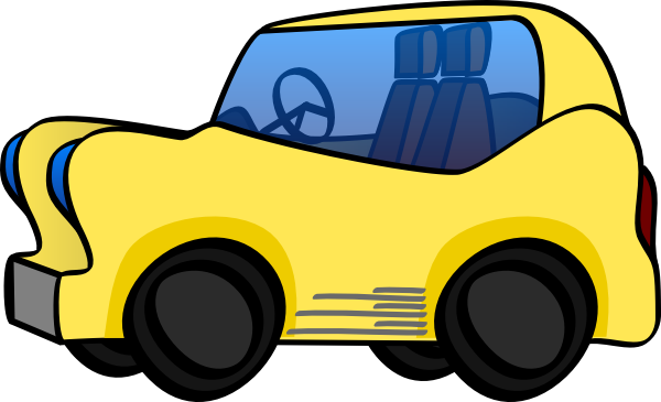 Yellow Cartoon Car Svg Clip Arts 600 X 365 Px (600x365), Png Download