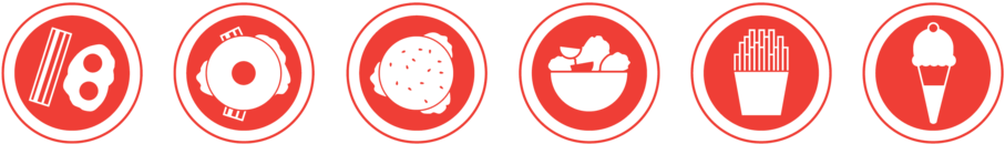 Bill's Luncheonette Icons (1000x226), Png Download