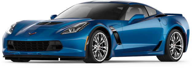 Corvette Car Png Clipart - Navy Blue Corvette 2018 (625x273), Png Download
