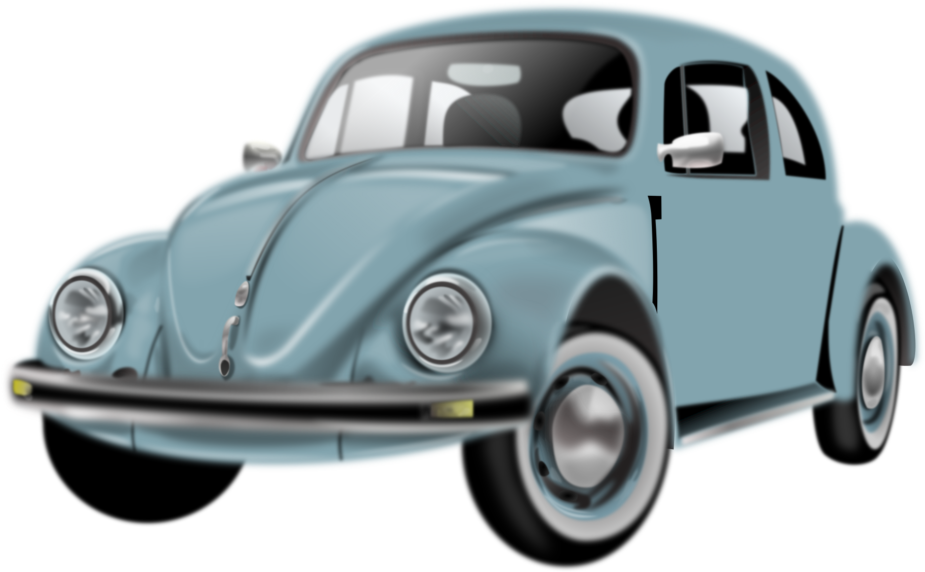 Realistic Clipart Car - Vw Beetle Clipart (2400x1600), Png Download