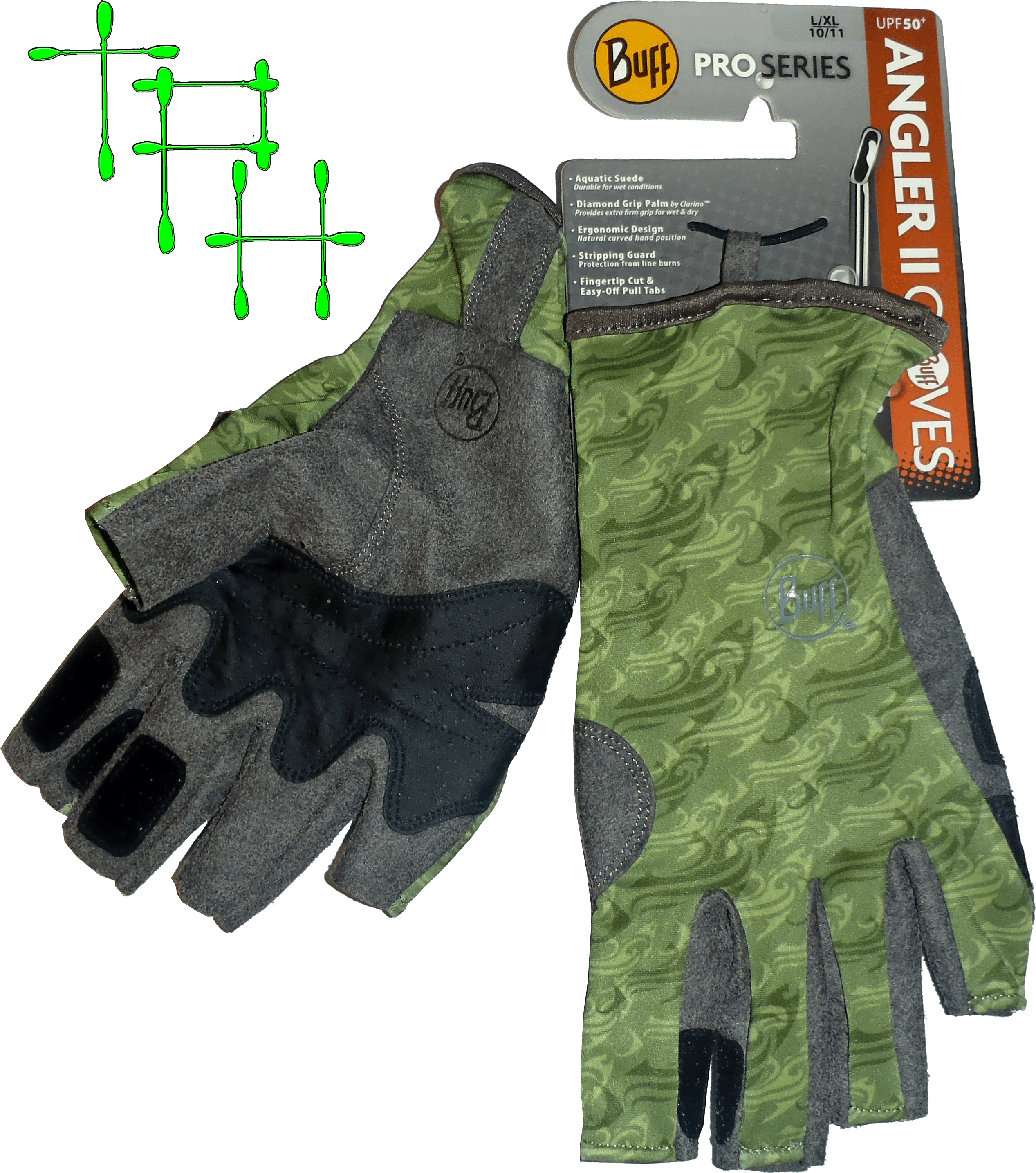 Buff Gloves - Fishing (2620x2924), Png Download