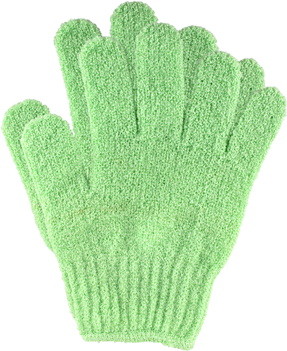 Spa Body Bath & Shower Exfoliating Gloves (611x817), Png Download