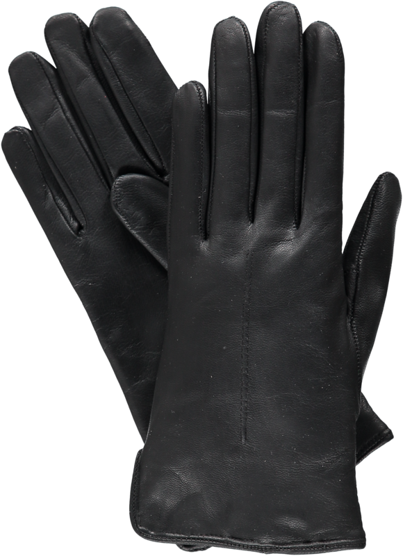 Women's Black Leather Gloves - Women Leather Gloves Front (580x800), Png Download