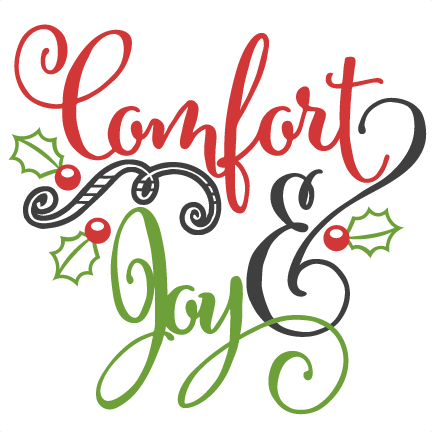 Comfort & Joy Scrapbook Clip Art Christmas Cut Outs - Comfort And Joy Svg (432x432), Png Download