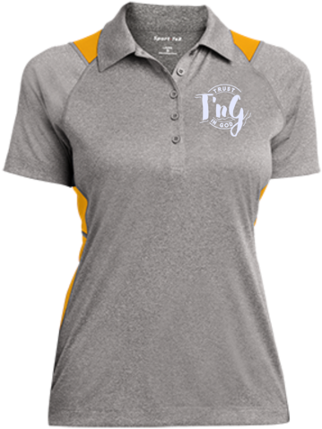 Ladies Heather Moisture Wicking Polo - Colorblock Mesh Back Cap (480x480), Png Download