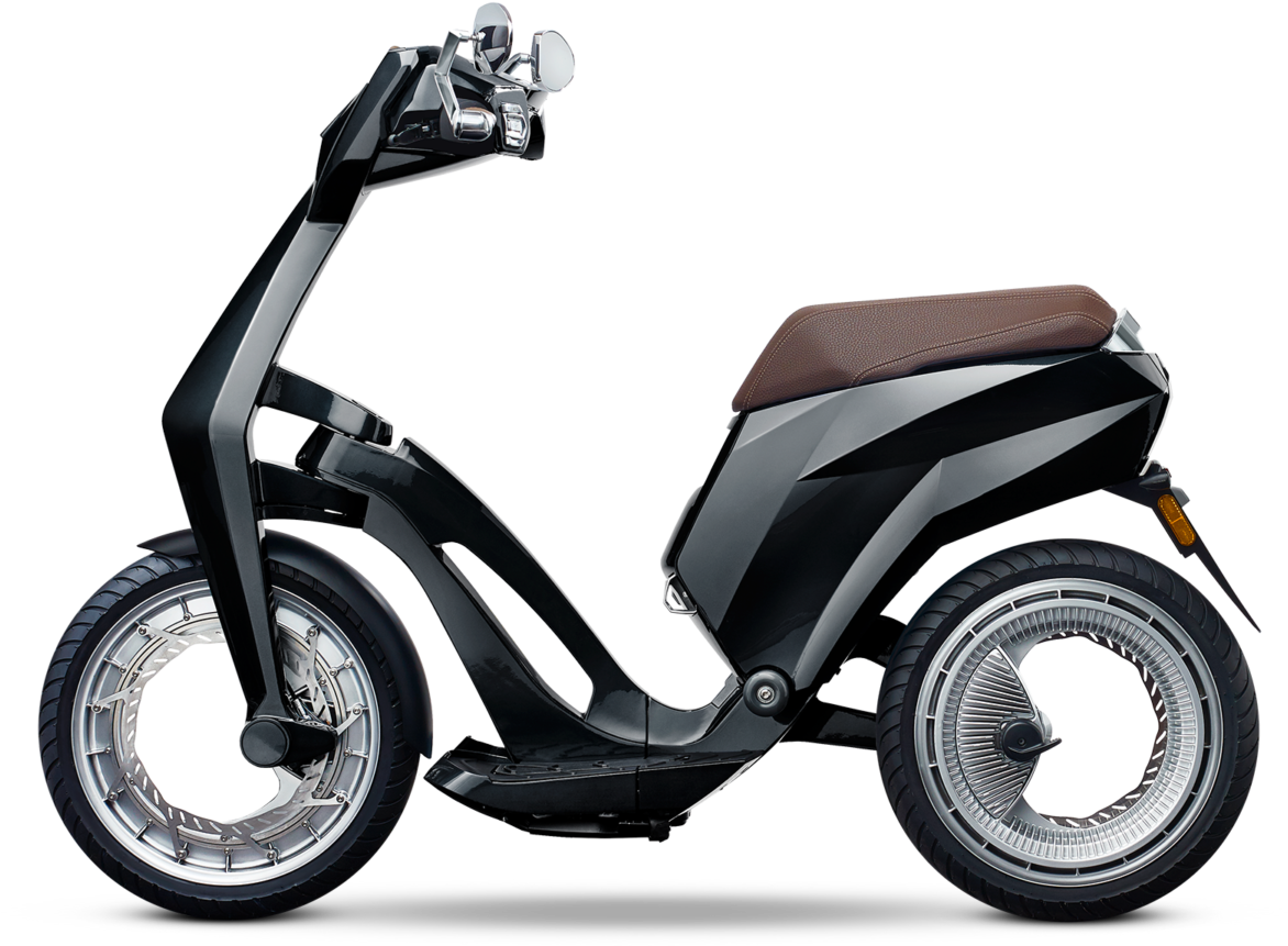 Ujet Scooters Profile Left Disp Closed High Seat Uptown - Ujet Scooter (1200x969), Png Download