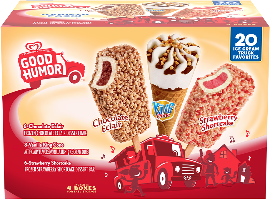 Good Humor Ice Cream, Strawberry Shortcake, King Cone, (985x985), Png Download