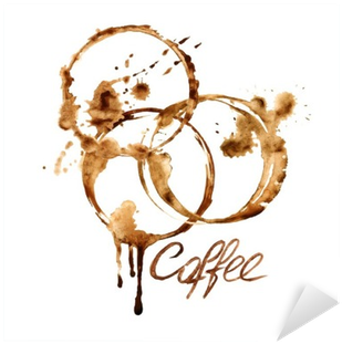Watercolor Emblem With Coffee Stains Sticker • Pixers® - Stain (400x400), Png Download