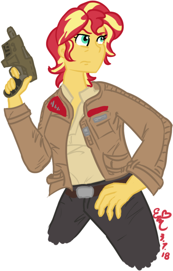Erenerakhard, Blaster, Clothes, Derpibooru Exclusive, - Sunset Shimmer (763x1046), Png Download