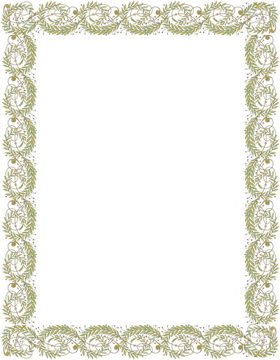 Floral Frame Png - Brown Page Borders (400x514), Png Download