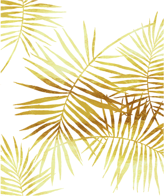 Gold Palm Leaves Png Clip Art Library - Gold Palm Leaf Png (583x700), Png Download