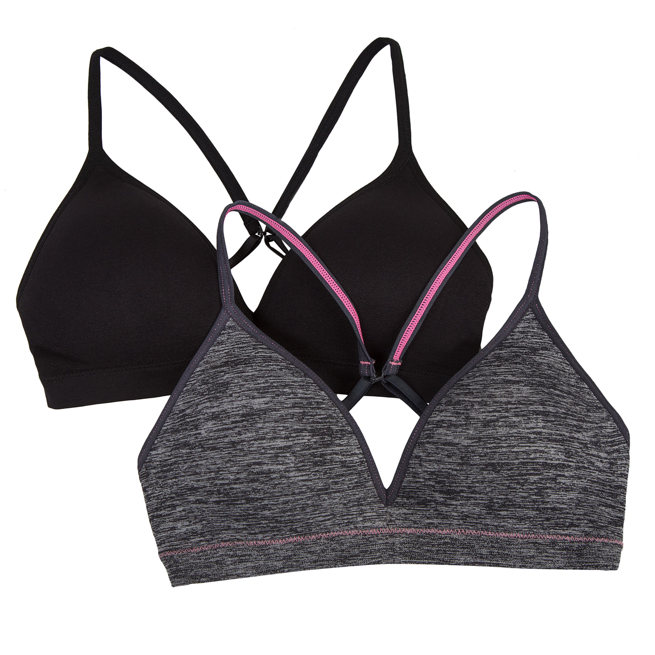 Girls' Seamless T-shirt Bra, 2 Pack - Bra (2232x2768), Png Download