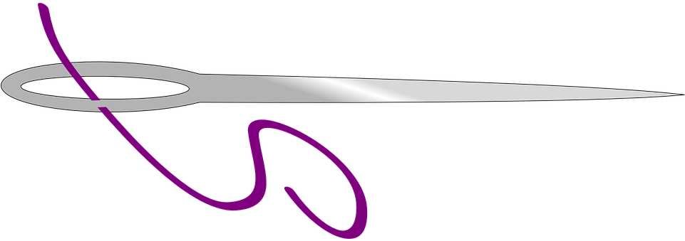 Download For Free Sewing Needle Png In High Resolution - Needle And Purple Thread Png (960x480), Png Download