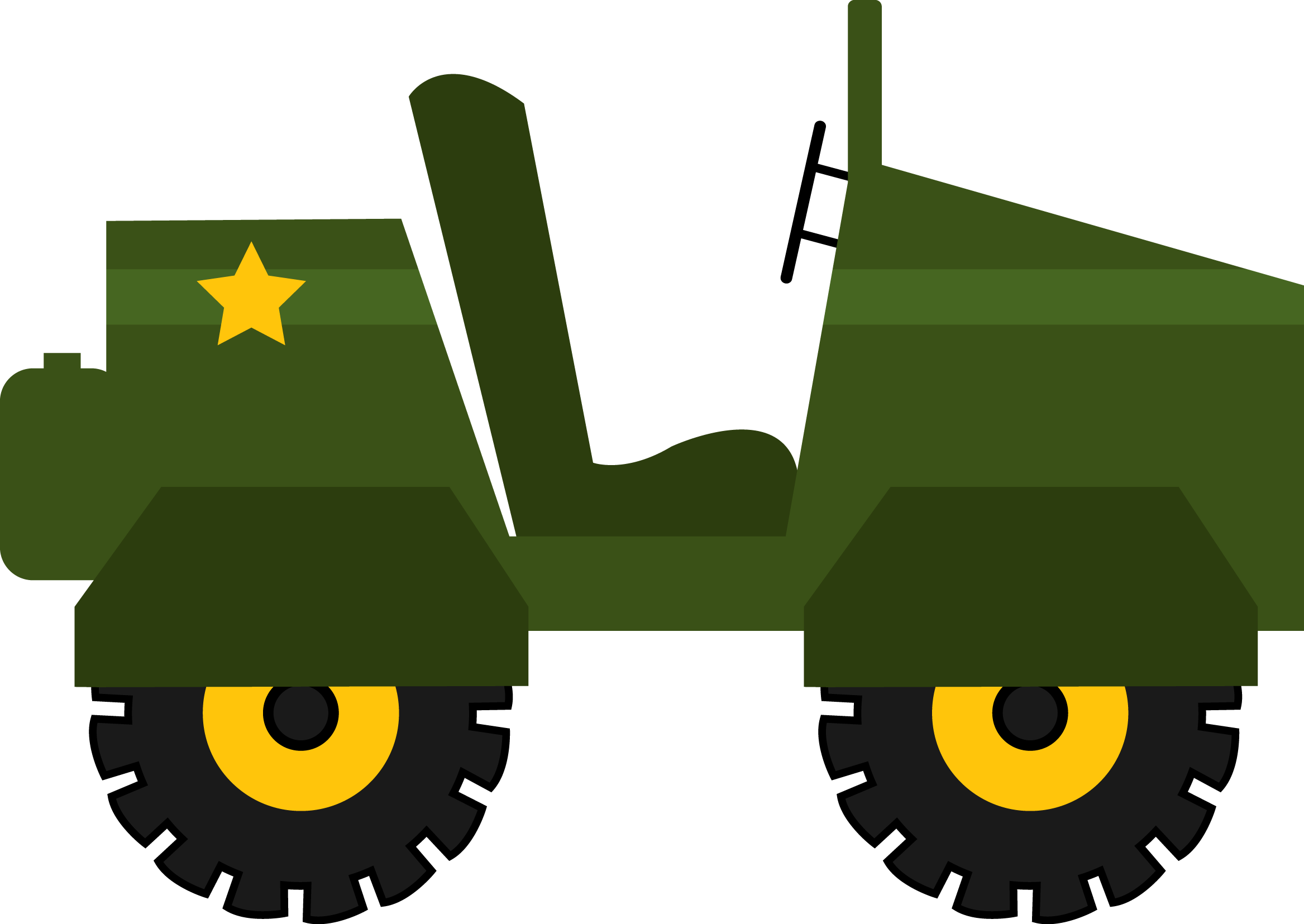 Photo By @daniellemoraesfalcao - Army Jeep Clip Art (2335x1655), Png Download