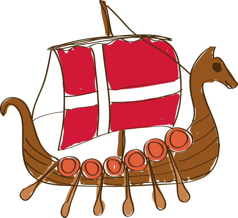 Viking Ship Clipart Denmark Viking - Denmark Cartoon (835x766), Png Download