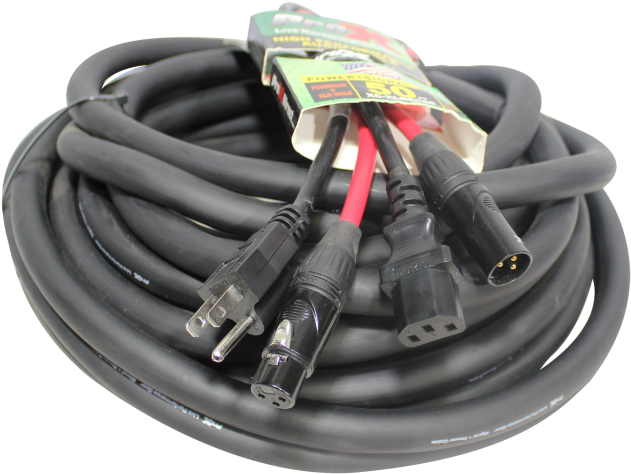 Power Cord/audio Cable Iec Female To Nema 15p & Balanced - Dvi Cable (650x650), Png Download