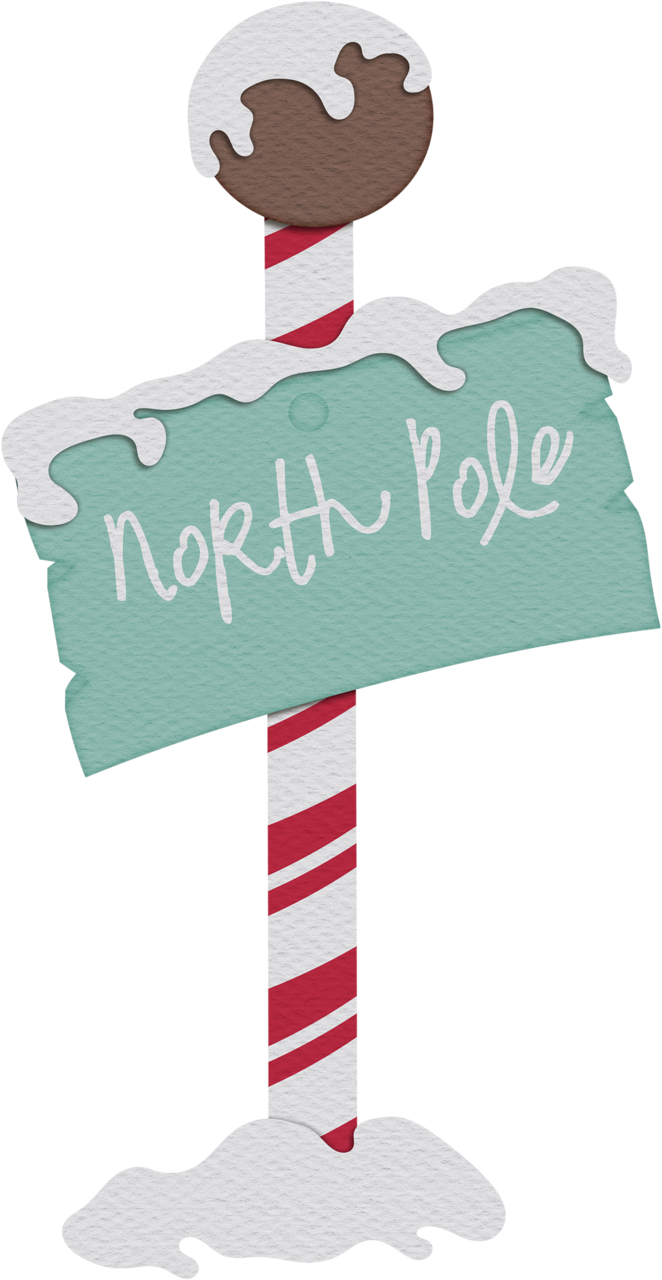 Sᗩntᗩ ‿✿⁀○ Christmas Clipart, Christmas Signs, Outdoor - Christmas North Pole Snow Drawing (662x1280), Png Download