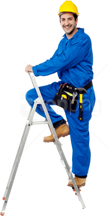 Free Png Architects At Work Png Images Transparent - Worker In Ladder Png (480x722), Png Download